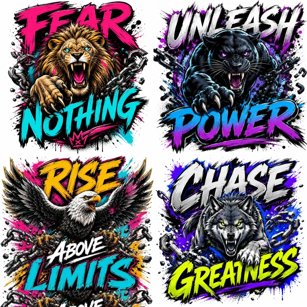 Bold Typography Animal Vector Art Packs