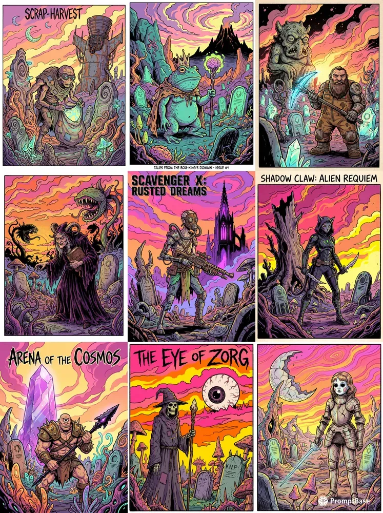 Psychedelic Indie Comic Style Art