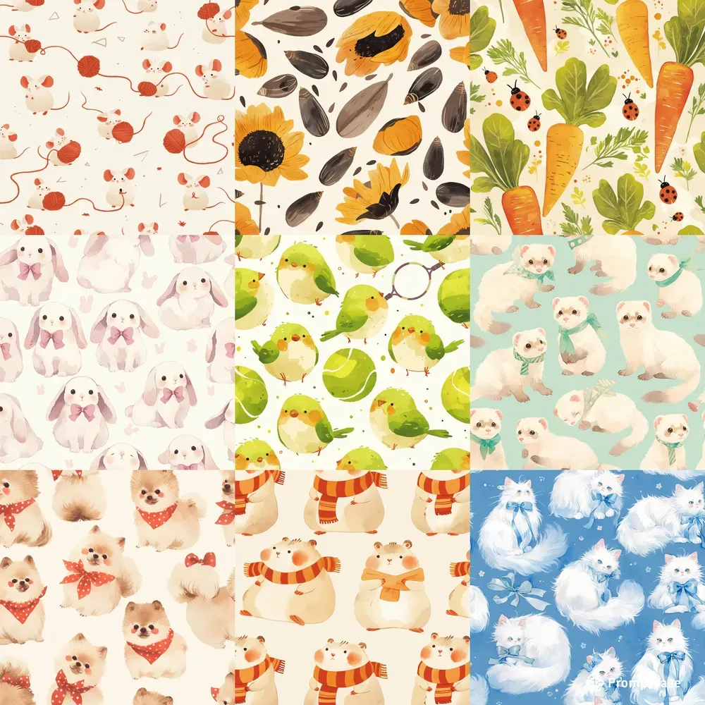 Cozy Watercolor Pets