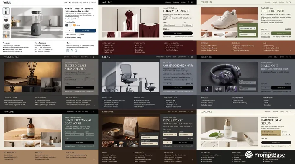 Ecommerce Product Page UI Generator