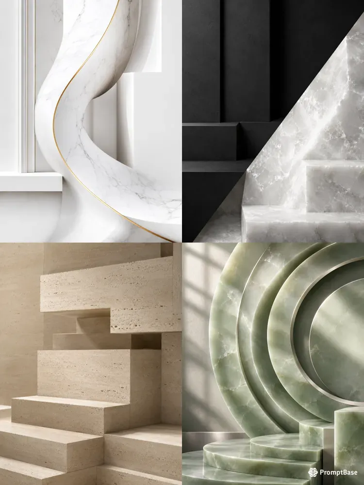 Ultra Minimalist Luxury Mineral Textures