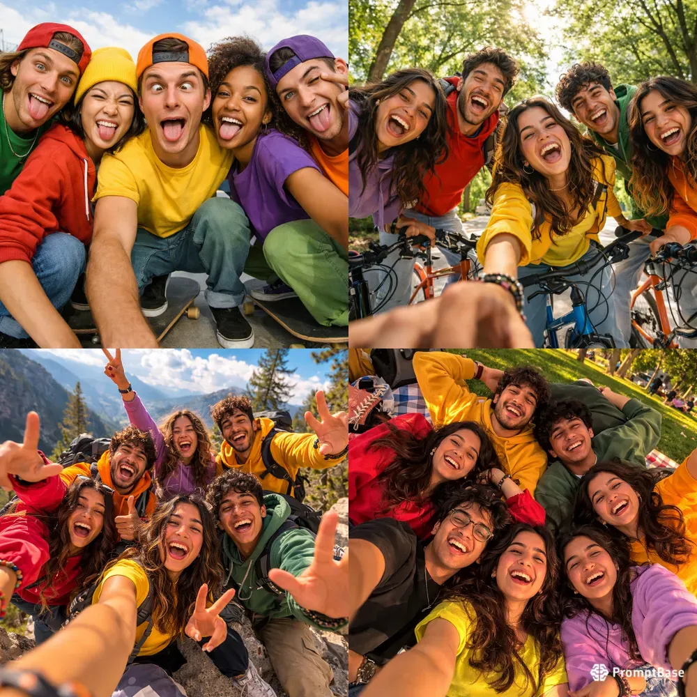 Friends Circle Perspective Photography