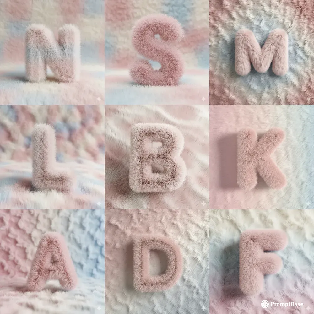 Faux Fur 3D Letter Design Generator