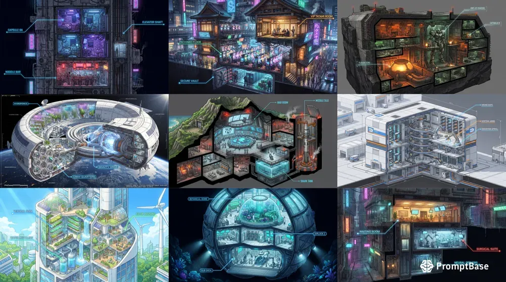 Architectural Cutaways Crosssections