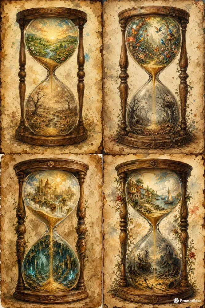 Fantasy Hourglass Worlds