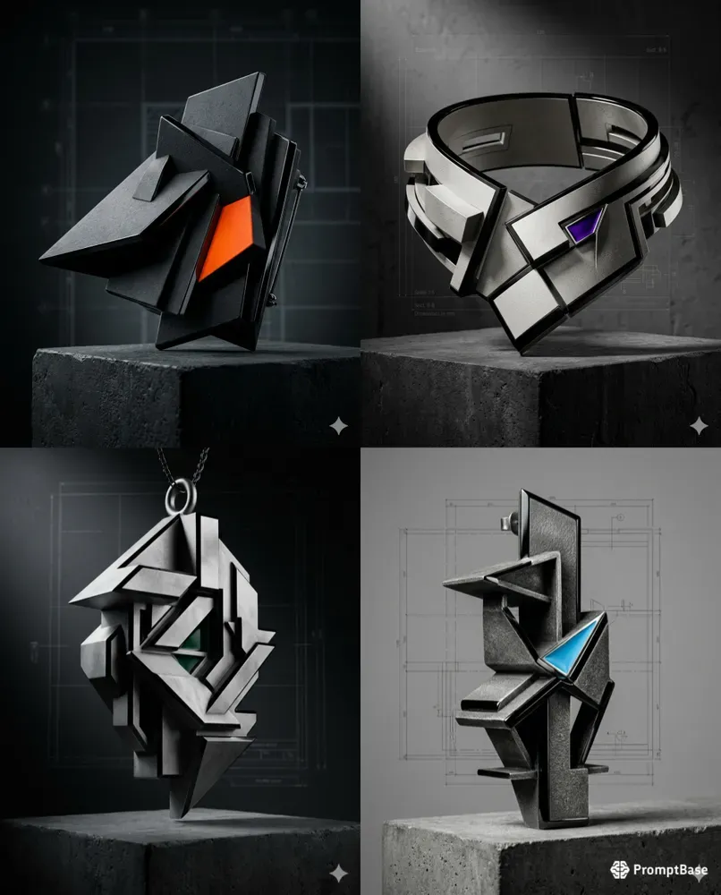 Architectural Sculpture Jewelry Designs