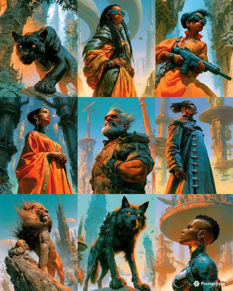 Retro Scifi Hero Portraits