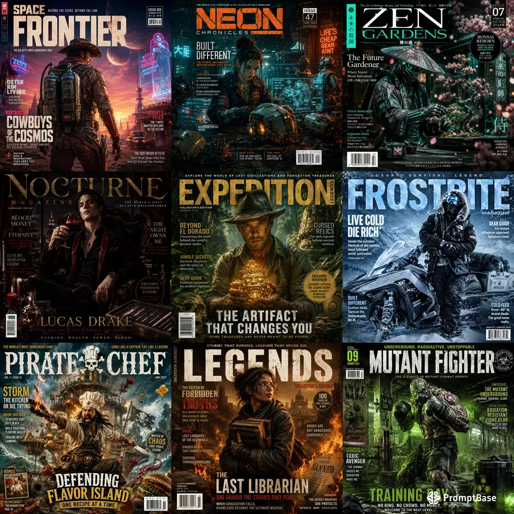 Cinematic Survival Magazine Covers
