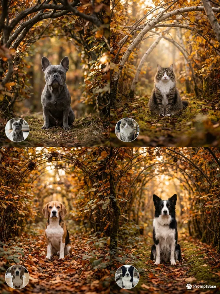 Autumn Forest Pet Portraits