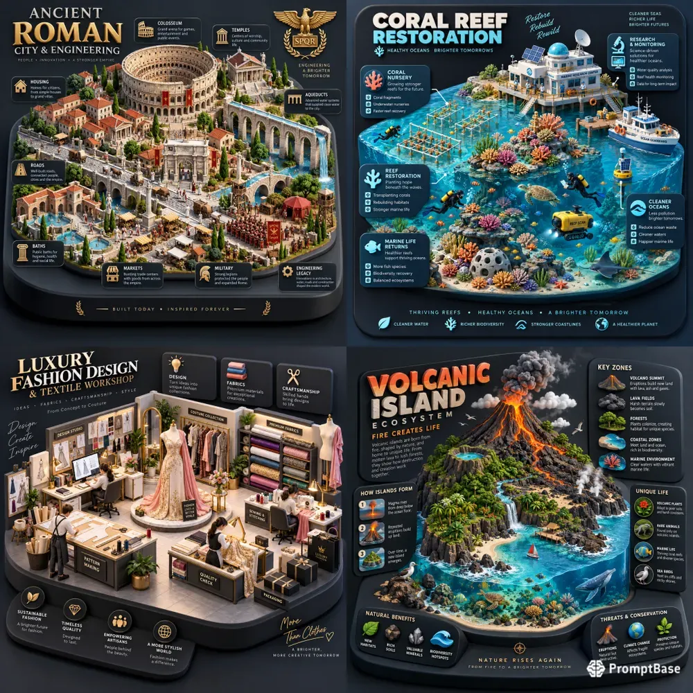 3D Miniature World Infographics