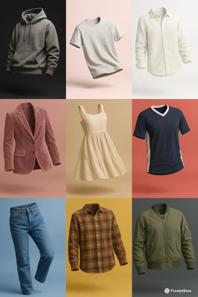 Floating Clothes In Midair Mockups