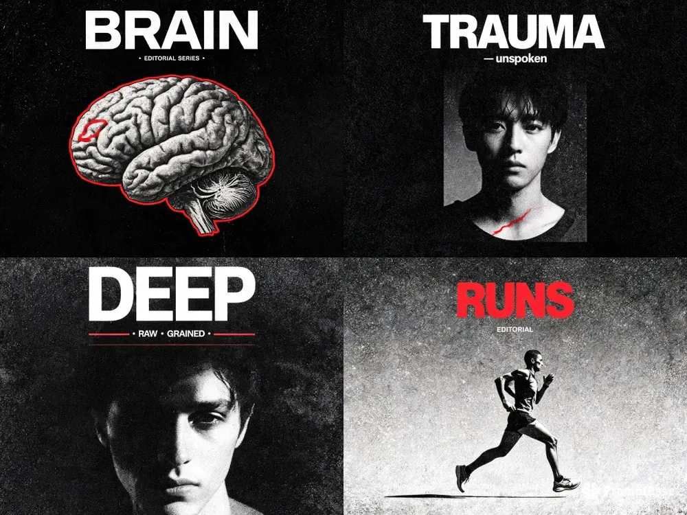 Editorial Red Noir Posters