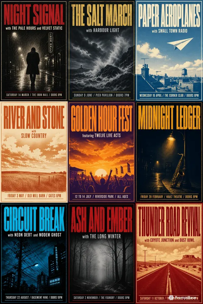 Concert Event Gig Poster Designers