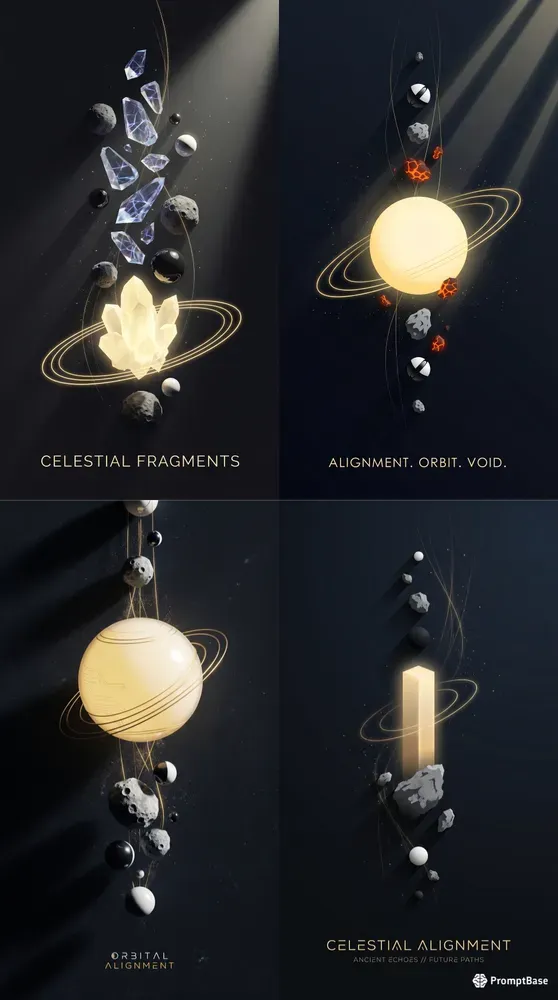 Minimalist Scifi Infographic Art