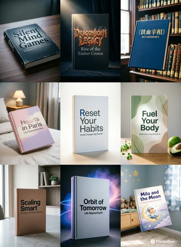 Editable Book Cover Mockup Generator