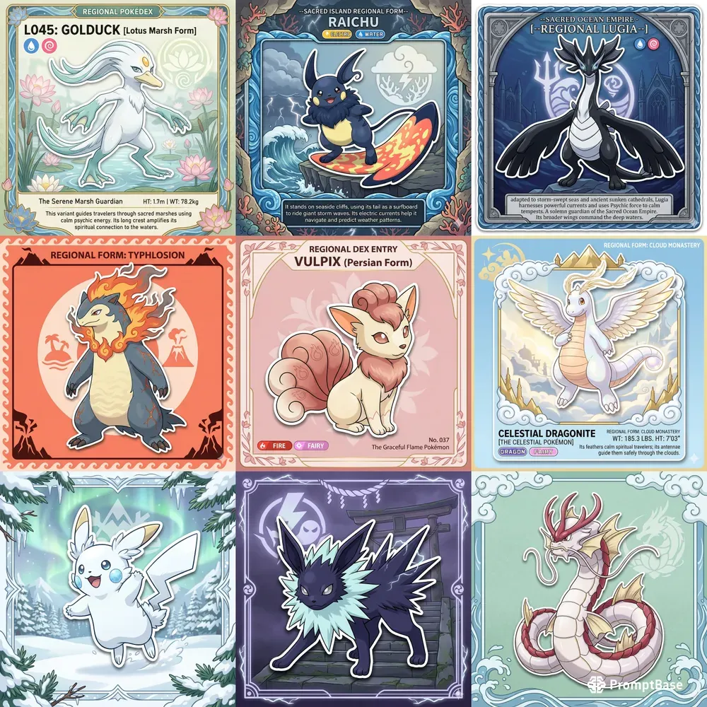 Pokemon Regional Form Reinterpretations