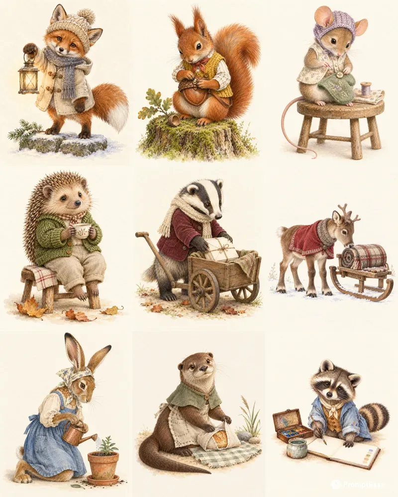 Heirloom Animal Storybook Portraits