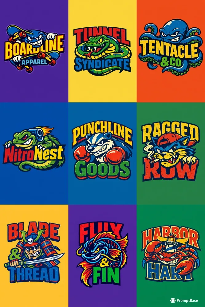 Aggressive Mascot Logo Mockups