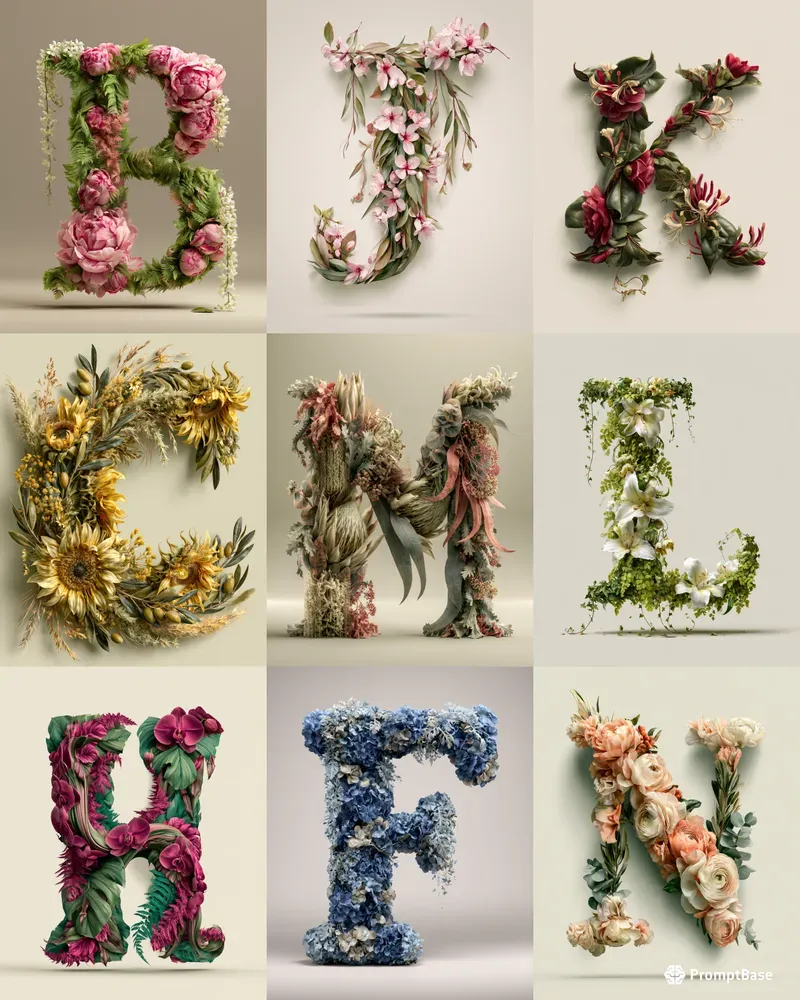 Botanical Letter Art
