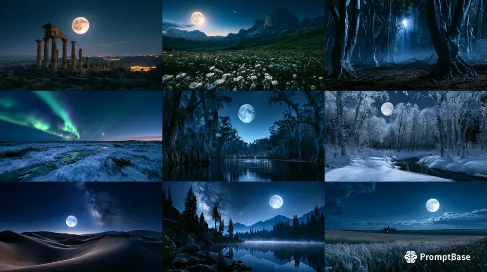 Moonlight Landscape Photography Generator