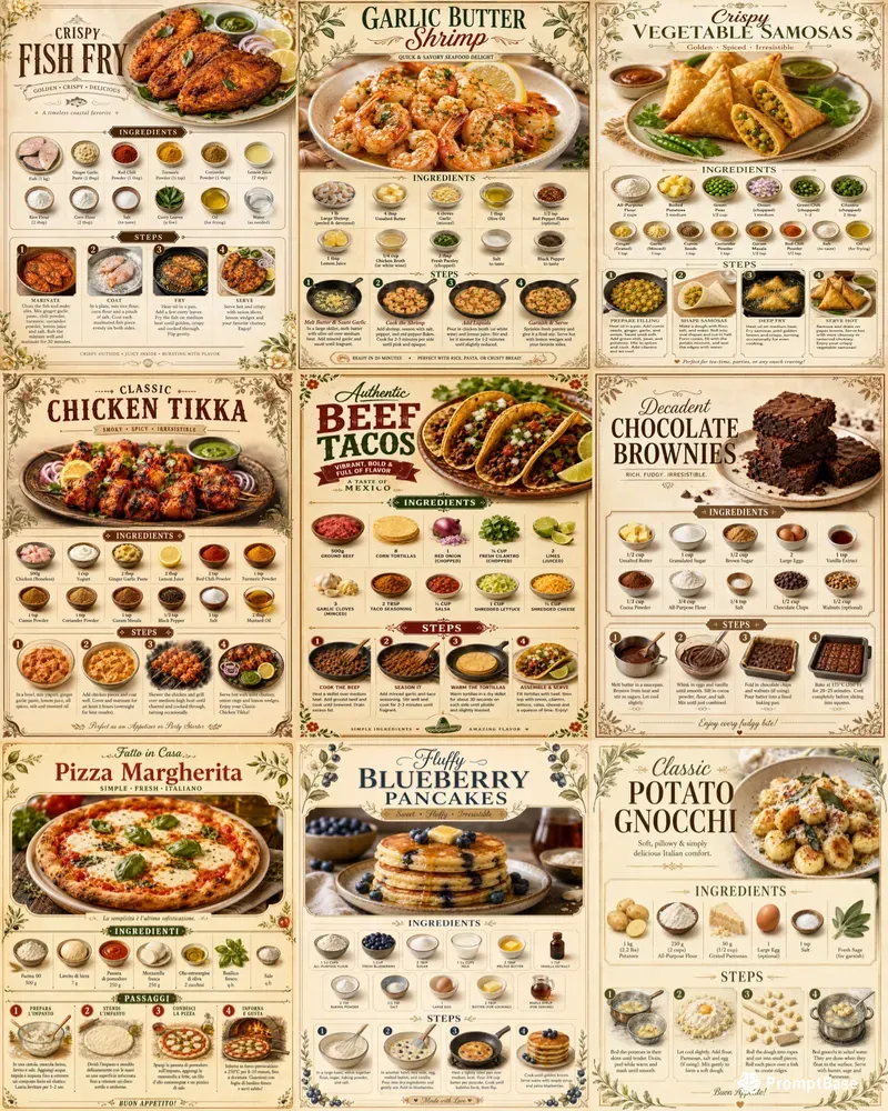 Vintage Recipe Infographic Generator