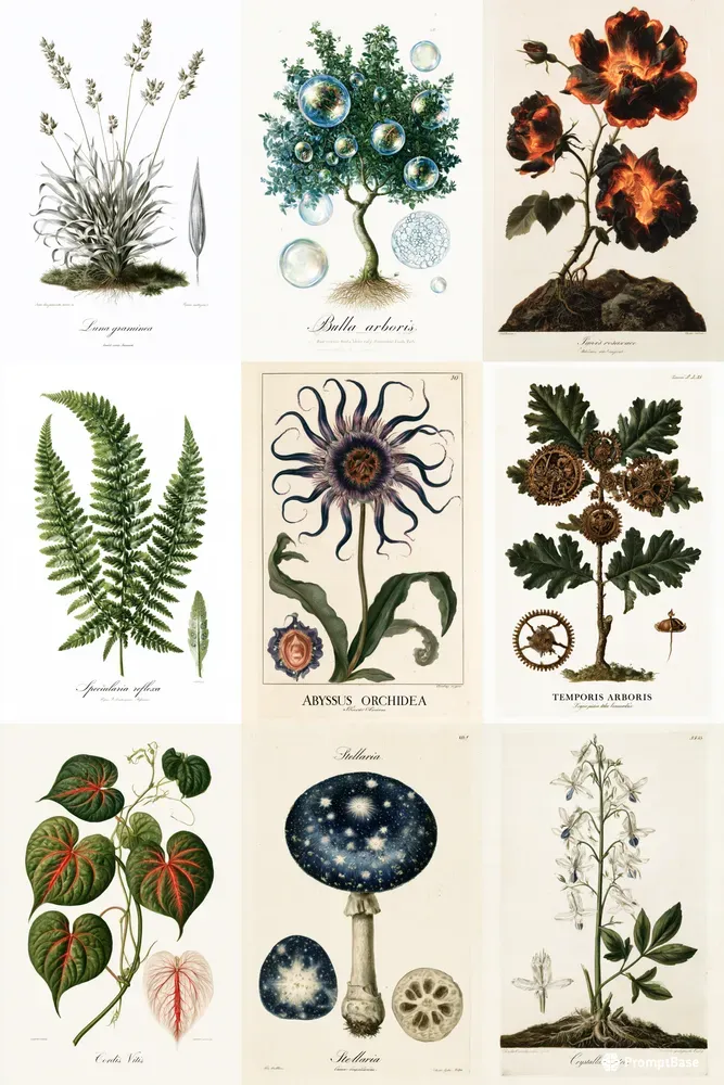 Fantasy Herbarium Art Generator