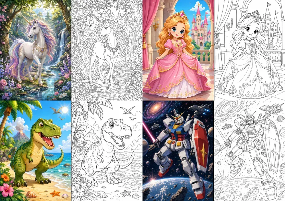 Coloring Book Reference Generator