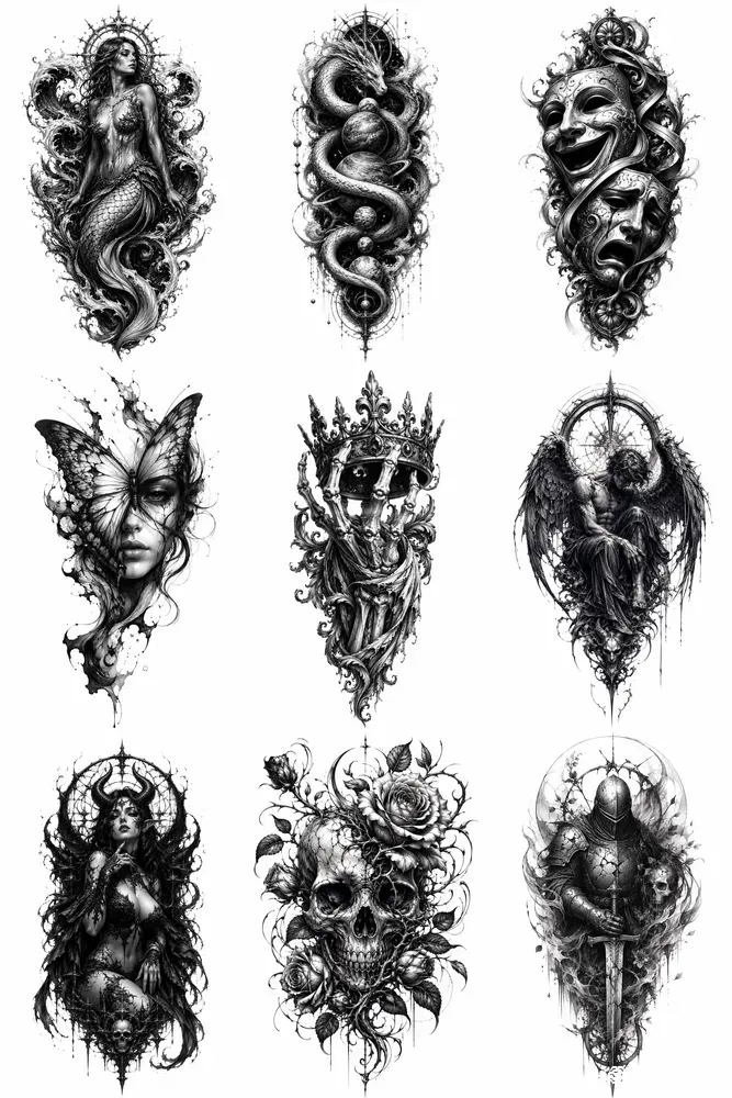 Dark Ink Tattoo Gothic Blackwork Designs