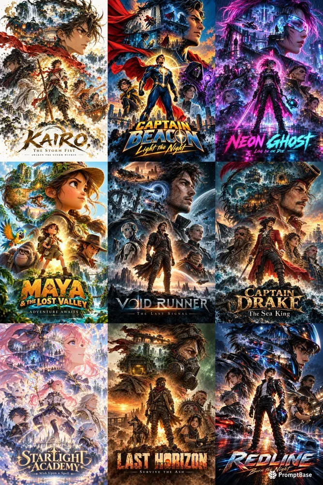 Universal Movie Anime Game Posters