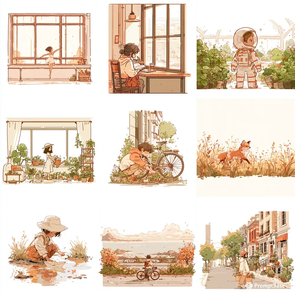 Minimal Editorial Story Illustrations