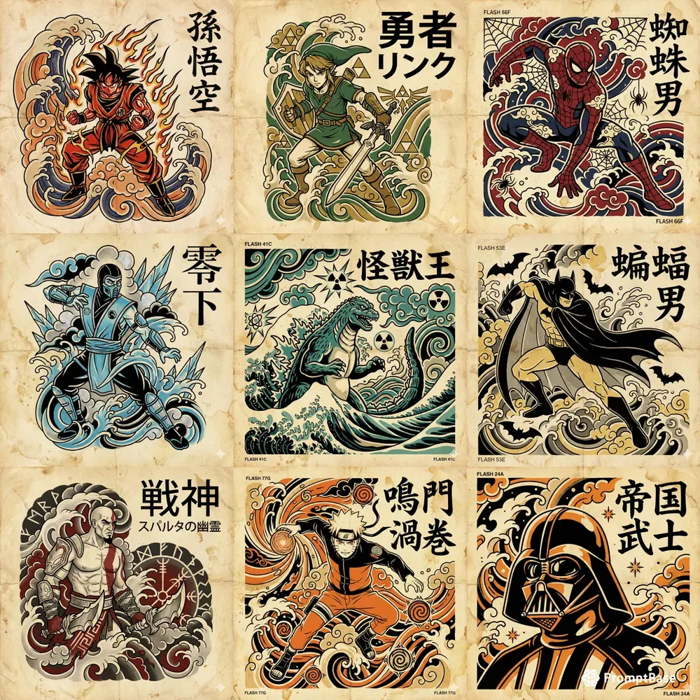 Traditional Japanese Tattoo Flash Designs