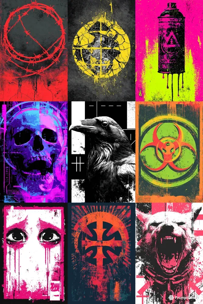 Acid Graphic Streetwear Emblems