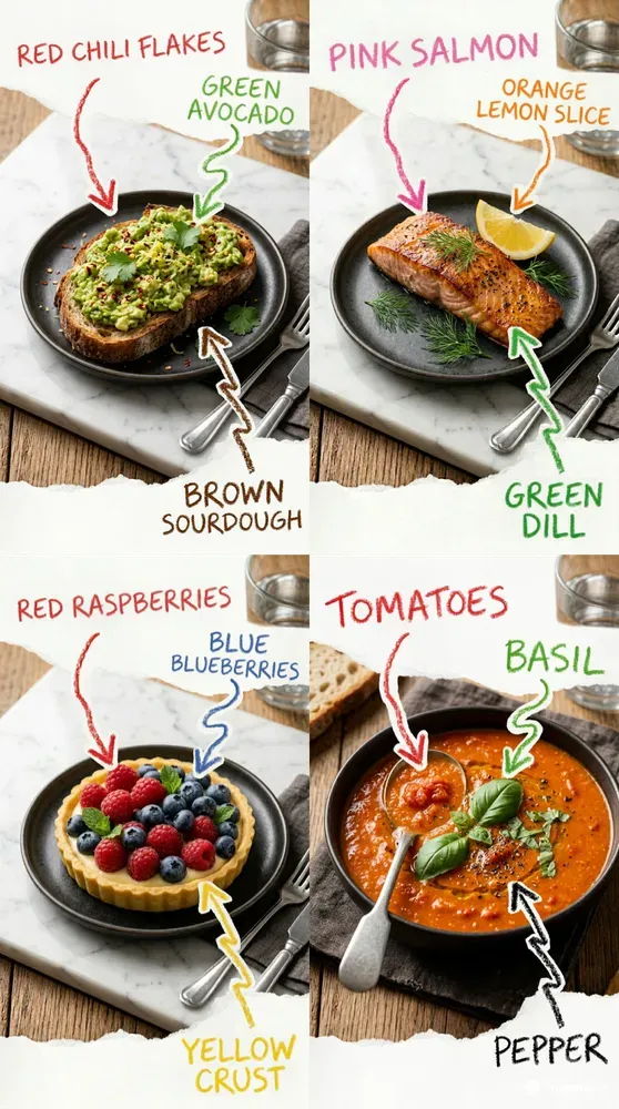 Crayon Annotation Food Photography