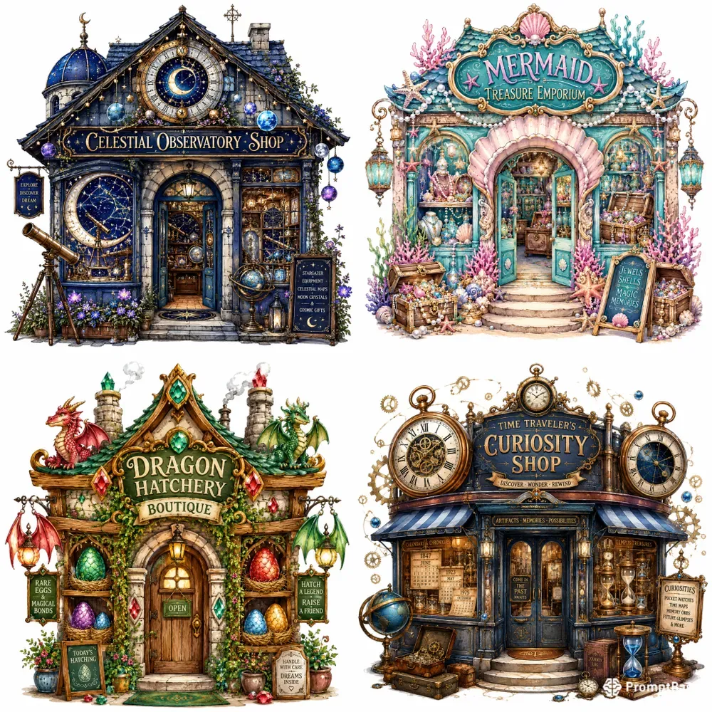 Whimsical Boutique Facades