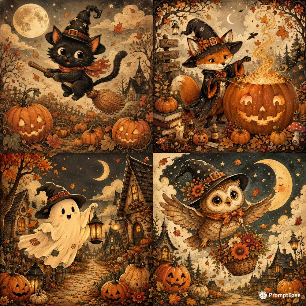 Whimsical Vintage Autumn Magics