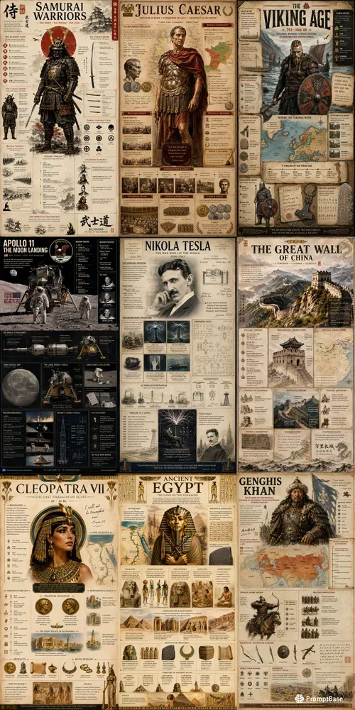 Epic Historical Infographic Posters