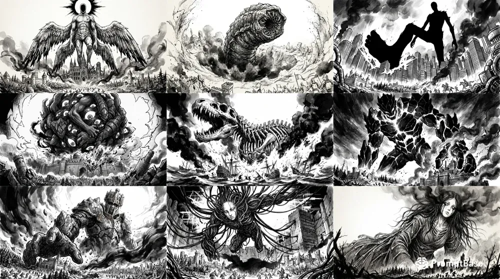 Colossal Dark Fantasy Entity Manga Ink