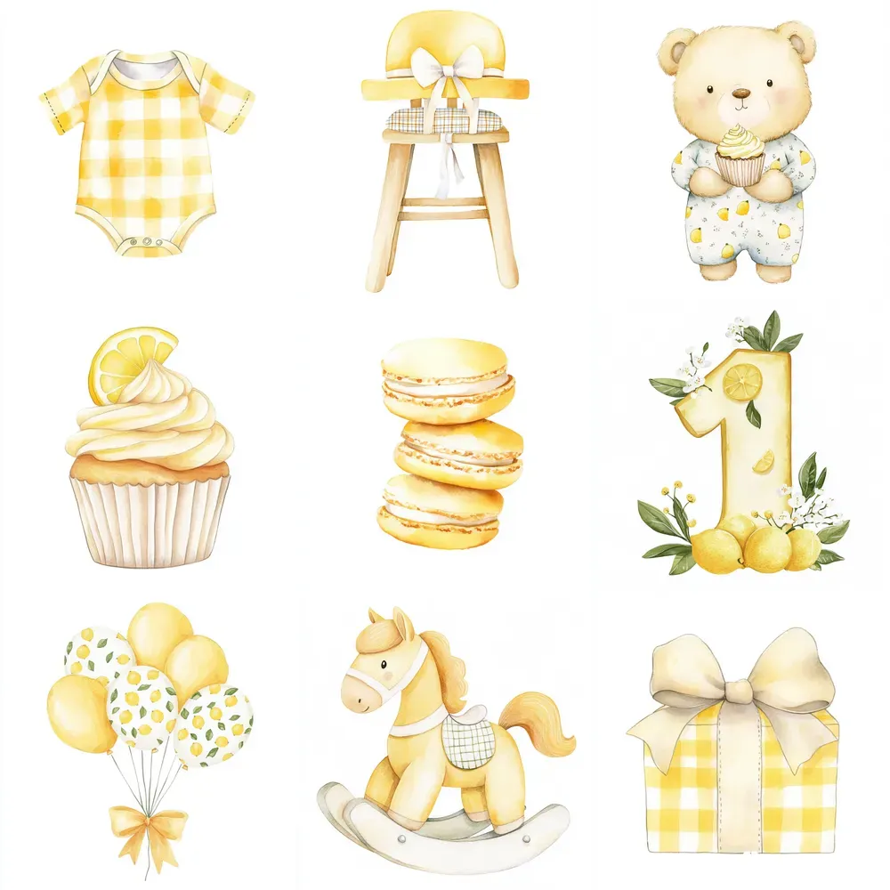 Baby Birthday Lemon Clipart