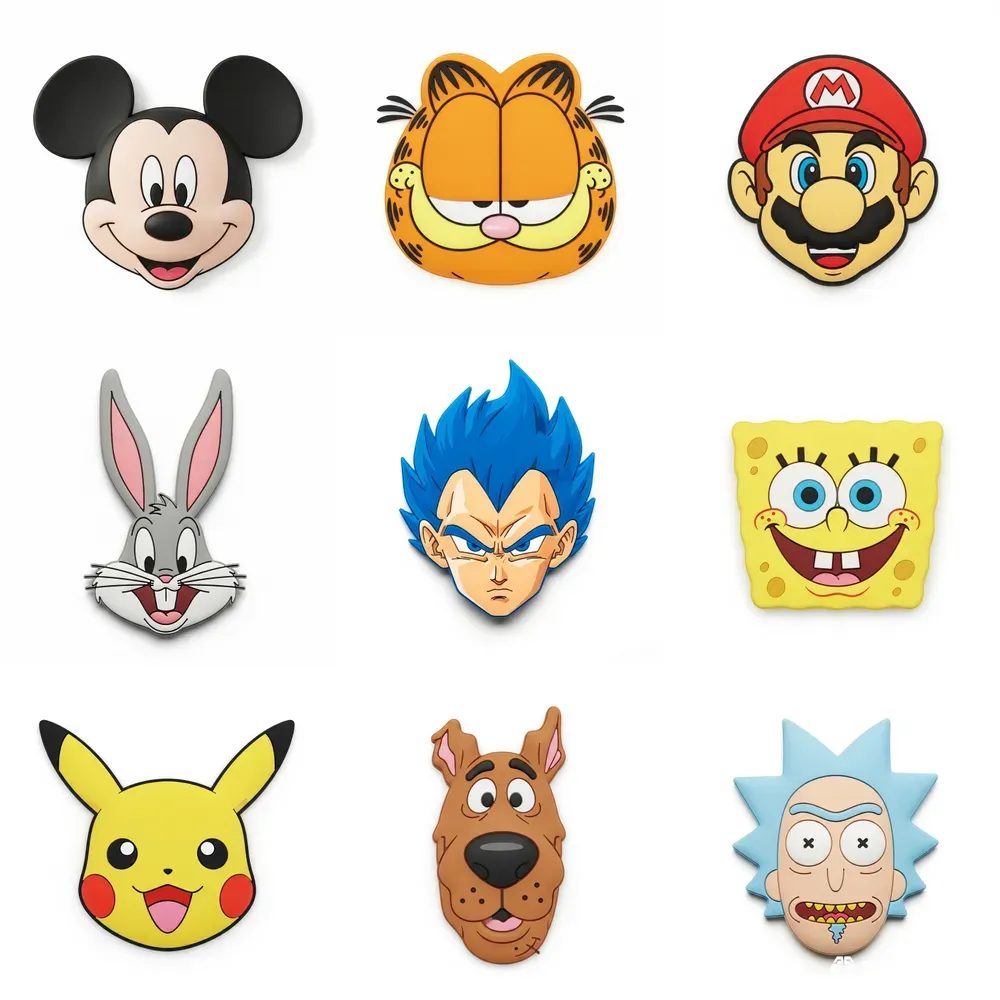 Iconic Cartoon Rubber Charms