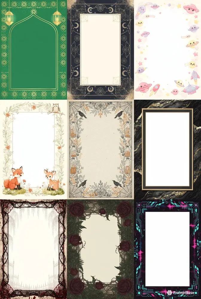 Premium Frame Digital Card Design Art