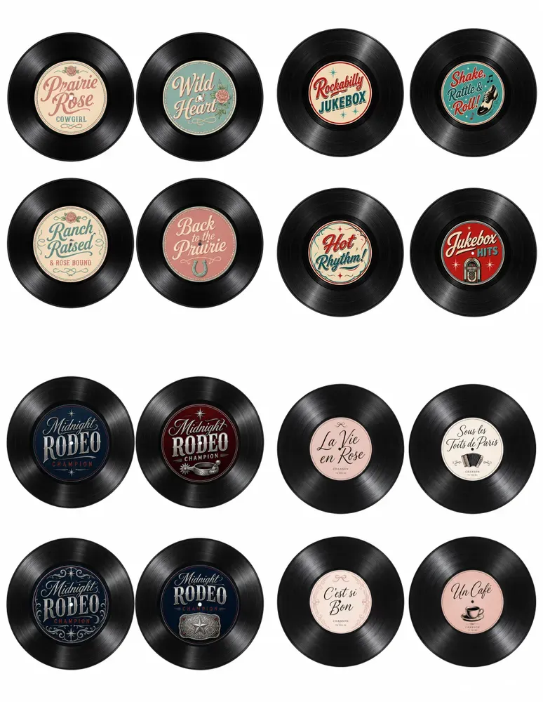 Western Vinyl Record Printables
