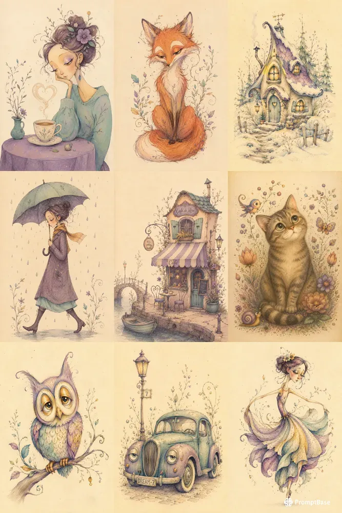 Fairy Tales In The World Of Pastel Forms