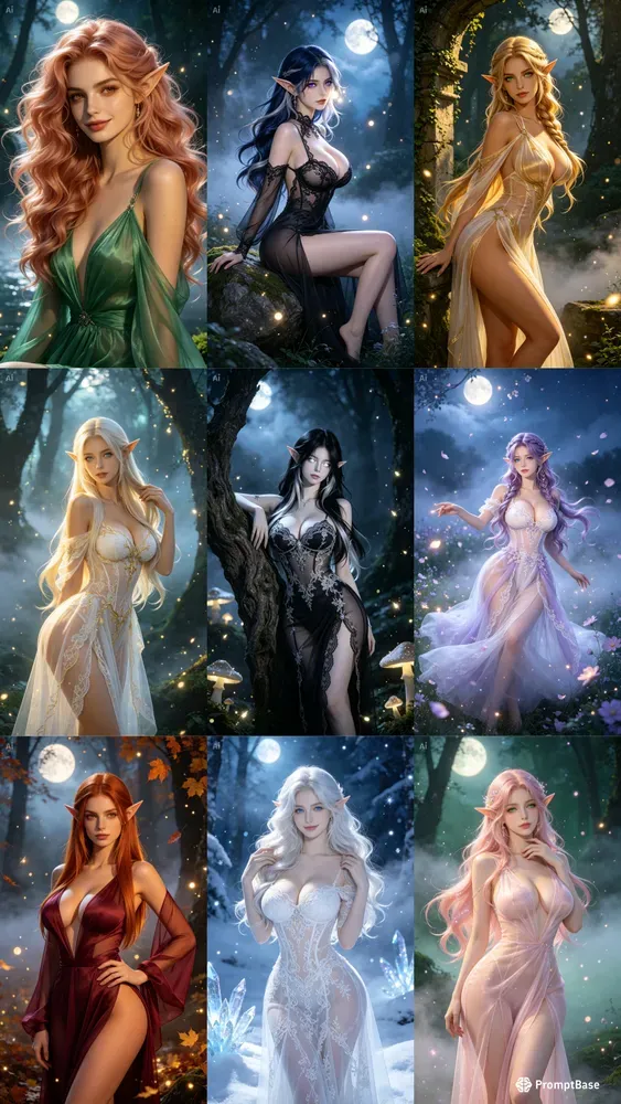 Ethereal Elf Women Fantasy Portraits