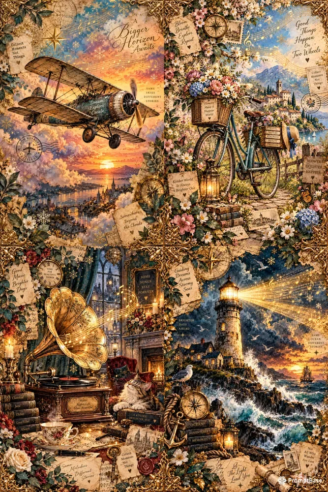 Vintage Whimsical Junk Journal Art