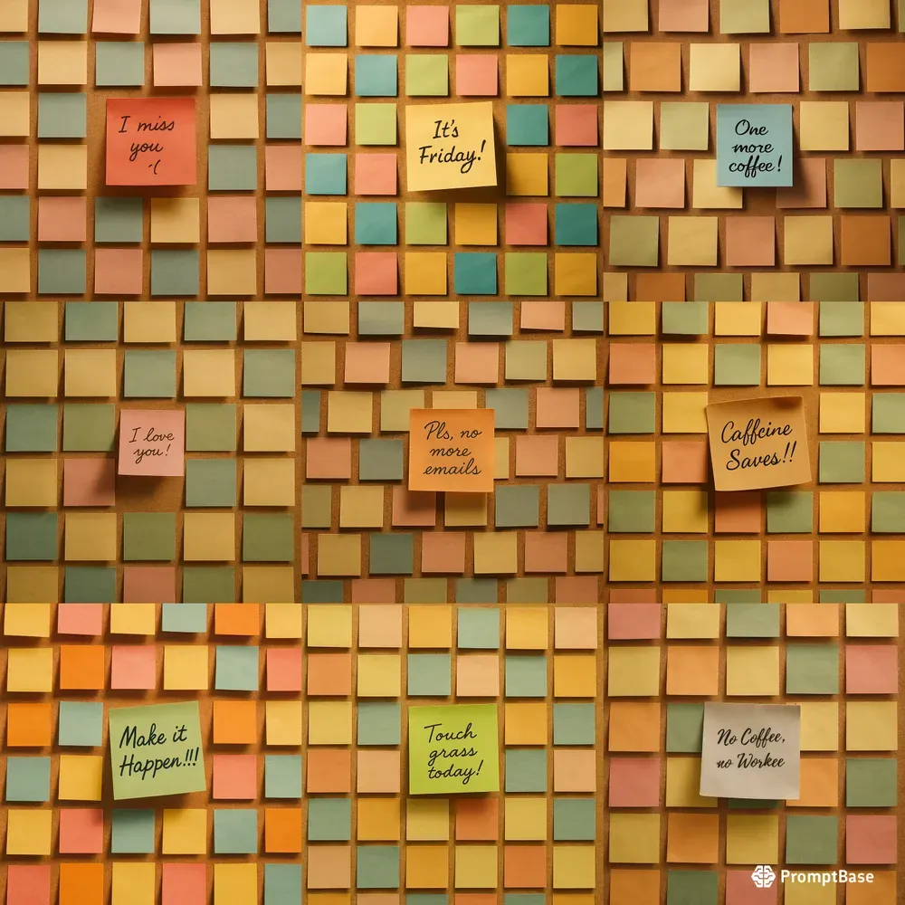 11 Vintage Sticky Notes