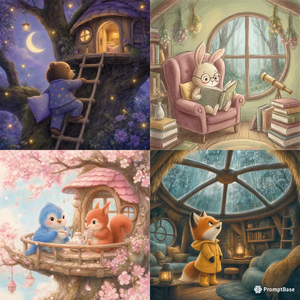 Pastelstyle Childrens Illustrations