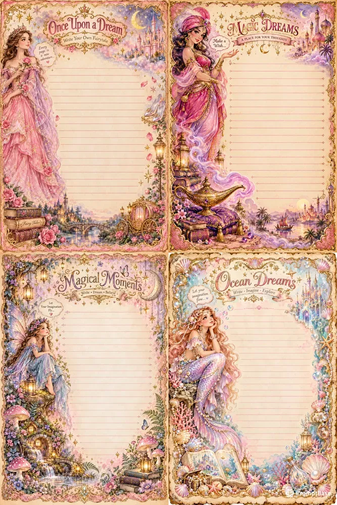 Vintage Fantasy Journal Pages