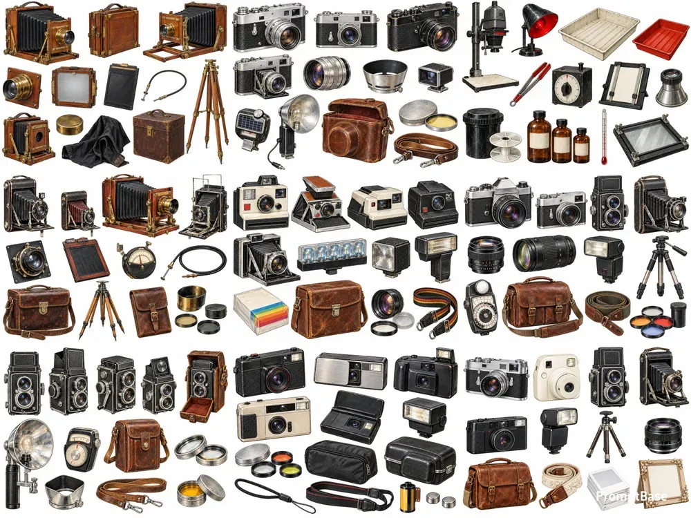 Vintage Camera Clipart Art