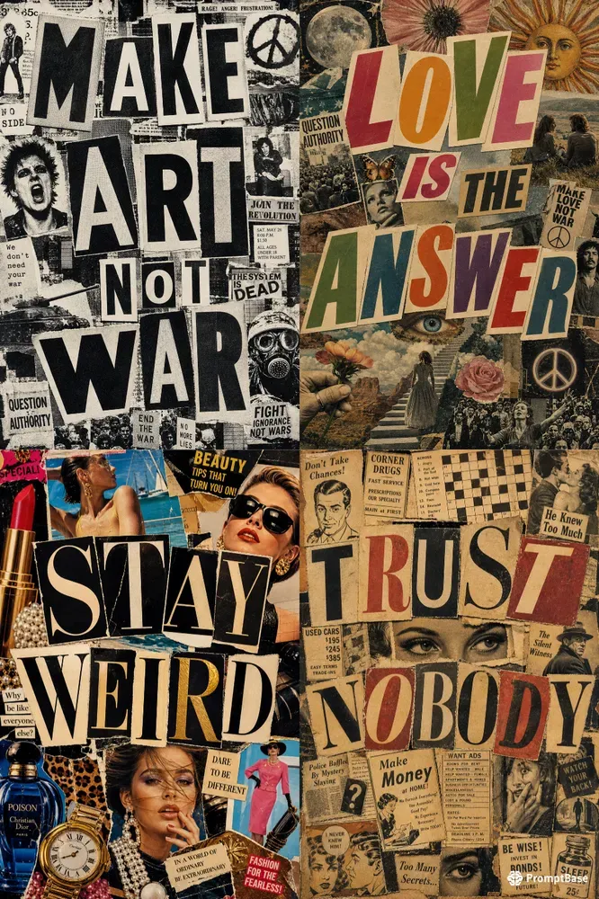Vintage Magazine Ransom Posters