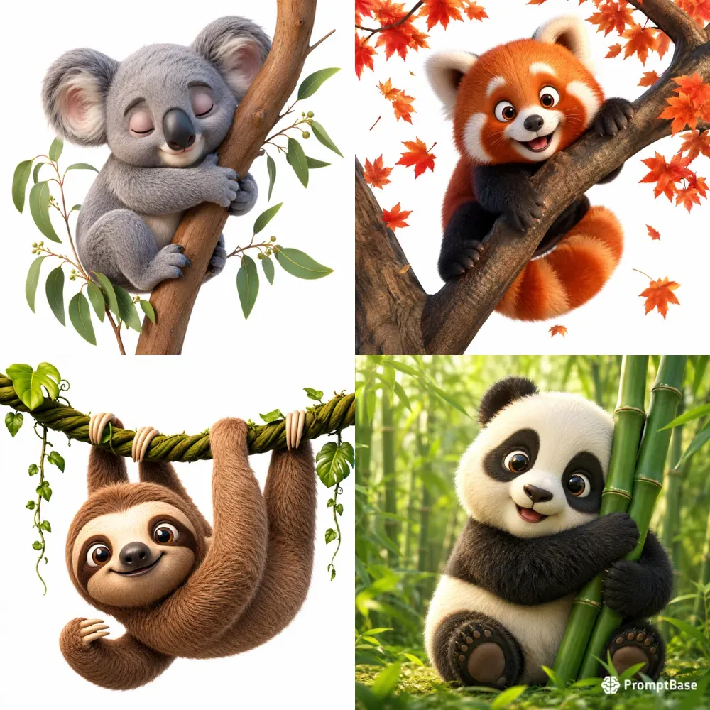 Cute 3D Animal Characters